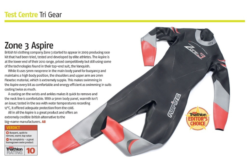 Article sur la ZONE3 Aspire de 2010.
En résumé : l'Aspire est une combinaison néoprène de triathlon à prix compétitif, dotée de technologies issues des modèles haut de gamme : néoprène de 5 mm sur le corps pour la flottabilité et la chaleur, 2 mm souple aux épaules et aux bras pour le confort et l'efficacité de nage. Retrait facile, encolure confortable, bonne protection en eau froide : un excellent rapport qualité-prix et une alternative britannique crédible aux grandes marques.