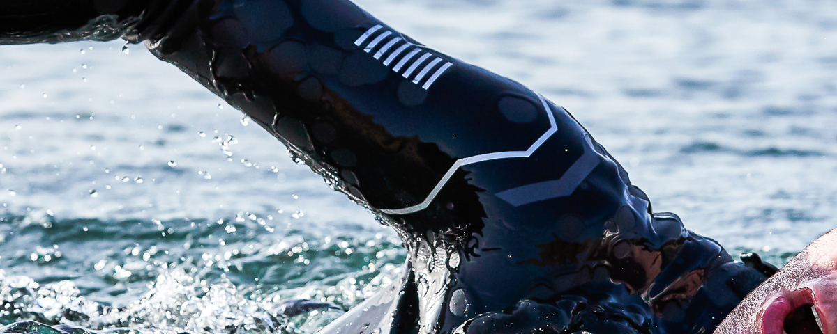 close up of the sleeves of The Agile wetsuit